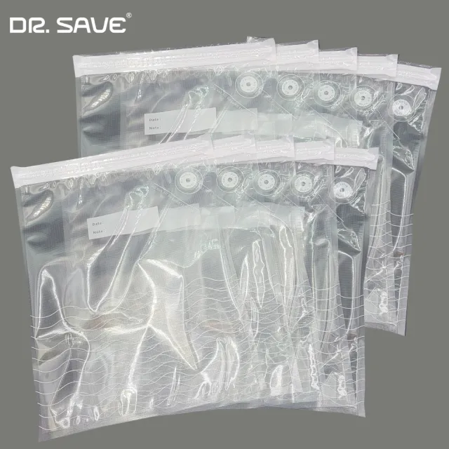 【摩肯】Dr.Save 真空防潮袋L20入/組(SGS認證 防潮袋 保鮮袋 食物袋 防水袋 收納袋 壓縮袋)
