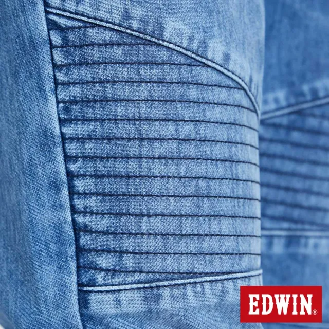 【EDWIN】男裝 JERSEYS 迦績E-F束口褲牛仔褲(拔洗藍)