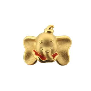 【周大福】迪士尼經典系列 紅領小飛象DUMBO黃金耳環(單耳)