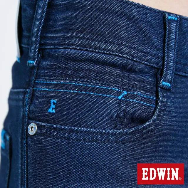 【EDWIN】男裝 JERSEYS 迦績EJ3透氣中直筒牛仔褲(酵洗藍)