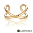 【MantraBand】Hope 擁抱希望 925純銀鑲18K金戒指 金色可調式戒指(無限戒指)