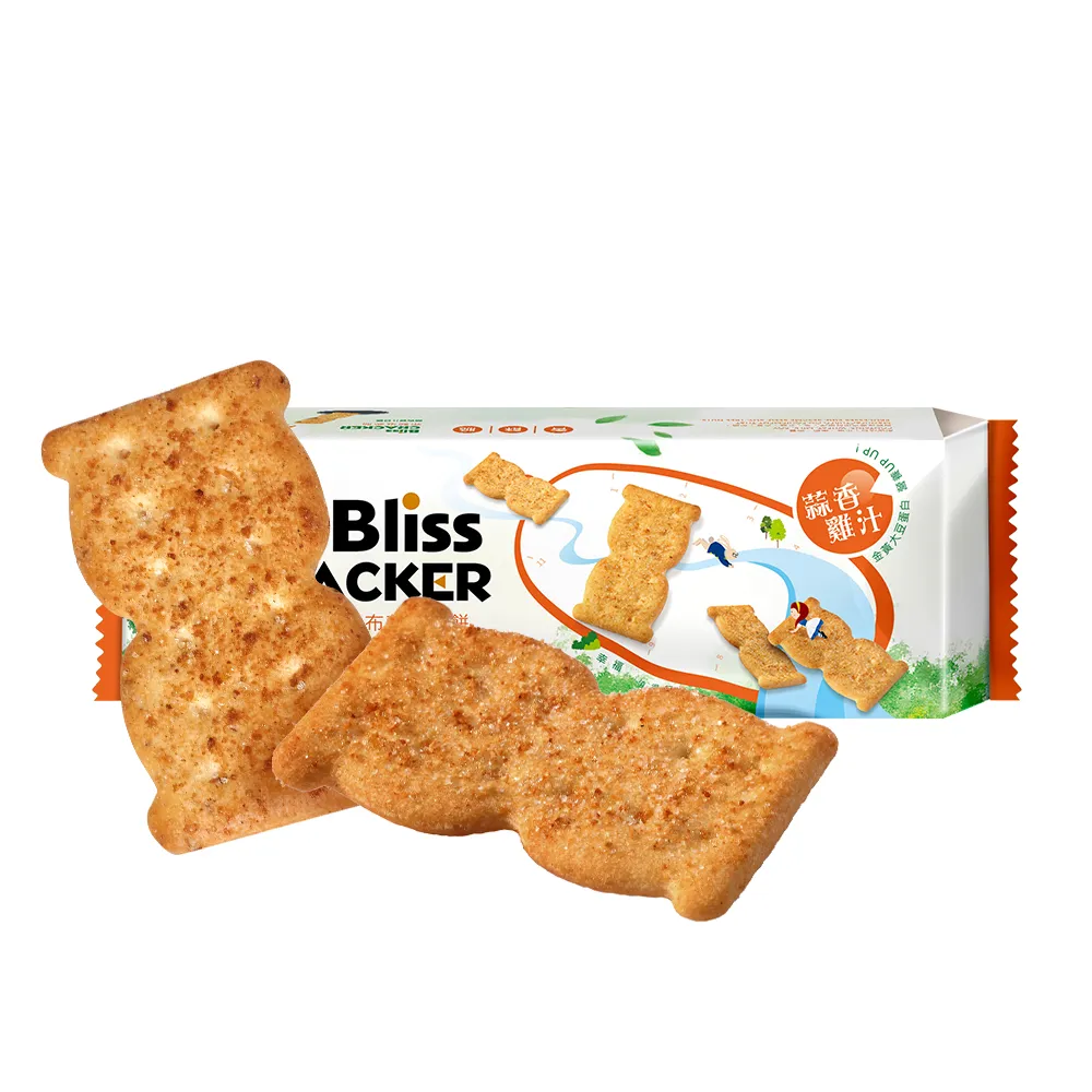 【台灣優格餅乾學院】Bliss布莉滋脆餅-蒜香雞汁 144g(可口脆餅/休閒餅乾/鹹餅乾/團購零食/Cracker)