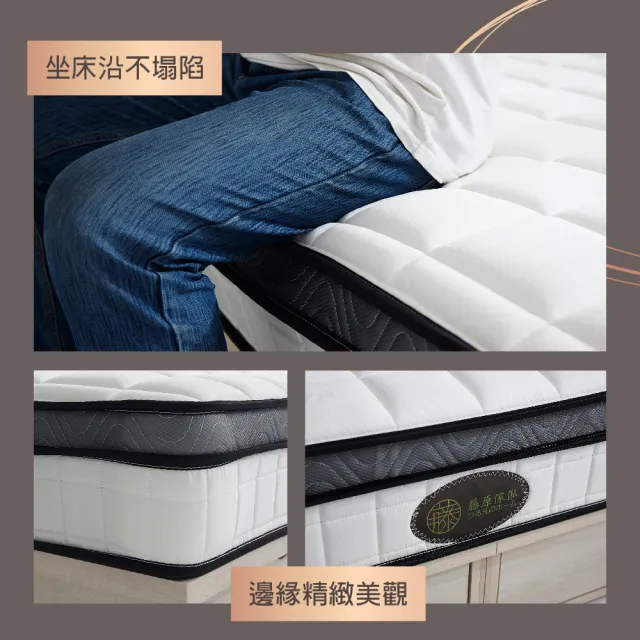 【藤原傢俬】防抗菌豆腐硬式獨立筒床墊雙人加大(6尺)