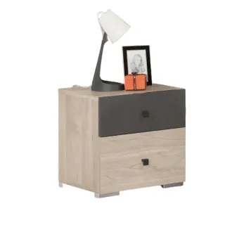 【文創集】羅達文  雙色1.5尺二抽床頭櫃/收納櫃