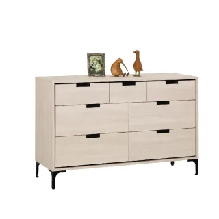 【文創集】柏麗  淺橡4尺七抽斗櫃/收納櫃