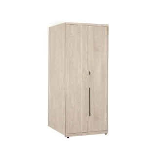 【WAKUHOME 瓦酷家具】Wesley簡約木質調2.7尺衣櫥-雙吊A002-005-2