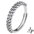 【Jpqueen】聚寶銅錢復古彈性開口戒指(2色可選)