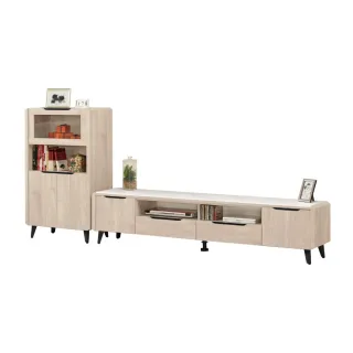 【WAKUHOME 瓦酷家具】Wesley簡約木質調9尺岩板L櫃/電視櫃/收納櫃A002-321-1