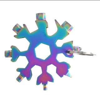 【Ainmax 艾買氏】多功能自行車修理 扳手套件 雪花造型扳手(18合1 買再送防震收納盒)