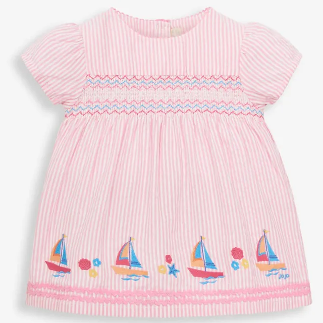 【JoJo Maman BeBe】幼童裝 女童 短袖上衣 T-shirt  100%純棉_粉嫩海洋(JJH2964)