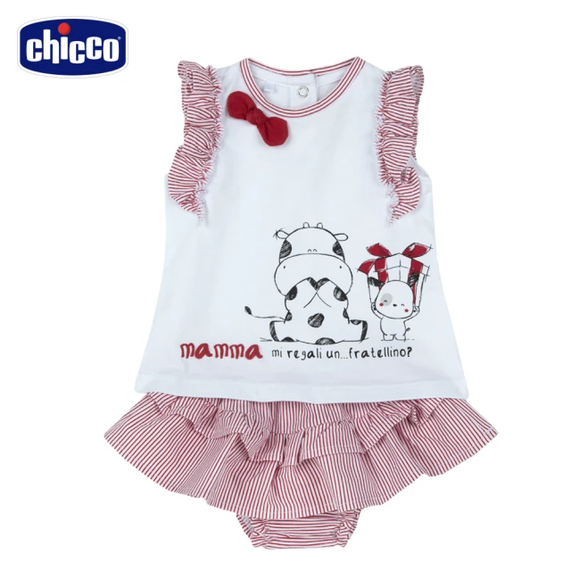 Chicco 23-甜蜜花朵兔-網紗燙鑽洋裝式兔裝好評推薦