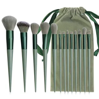 【MAANGE 瑪安格】四季青化妝刷具 專業彩妝工具 13件組 附收納袋