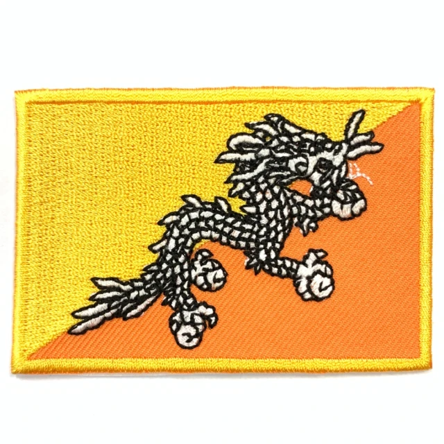 A-ONE 匯旺 不丹國旗 Bhutan Flag Patch肩章 電繡識別章 電繡立體繡貼 裝飾貼