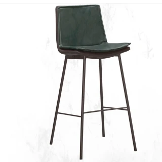 【文創集】萊瑪亞   現代風透氣皮革高吧台椅2入組合(二色可選＋二張組合出貨)