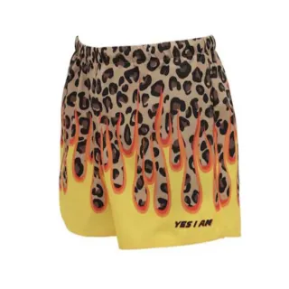 【YES I AM】豹紋ON FIRE泳褲/沙灘褲(S號、M號、L號)