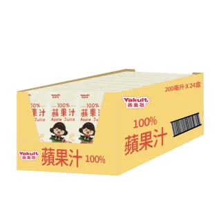 【Yakult 養樂多】100%蘋果汁(200ml*24入/箱)