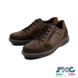 【IMAC】真皮拉鍊造型綁帶休閒鞋 棕色(802128-COF)