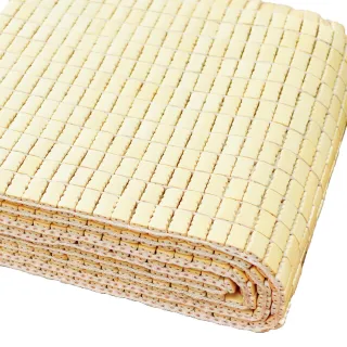 【Amance 雅曼斯】專利棉織帶天然麻將竹蓆/涼蓆-有鬆緊帶(單人3尺)