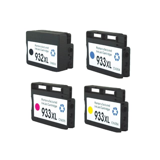 【向日葵】for HP NO.932XL 933XL 2黑3彩CN053AA~CN056AA高容量環保墨水匣(適用OfficeJet 6100/6600/6700)