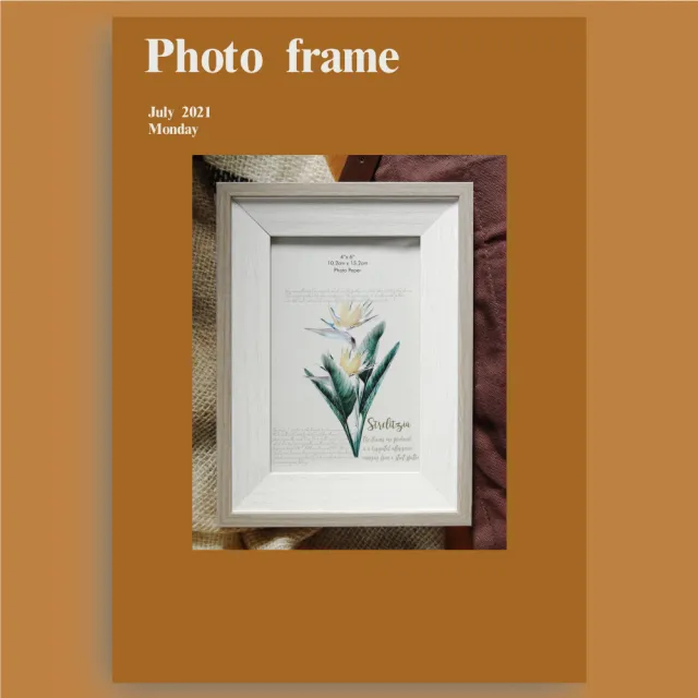 【TROMSO】提雅莉木紋6X8相框-咖啡色(相框)