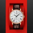 【TISSOT 天梭 官方授權】CARSON系列 紳士計時腕錶 / 41mm 母親節 禮物(T1224173603300)