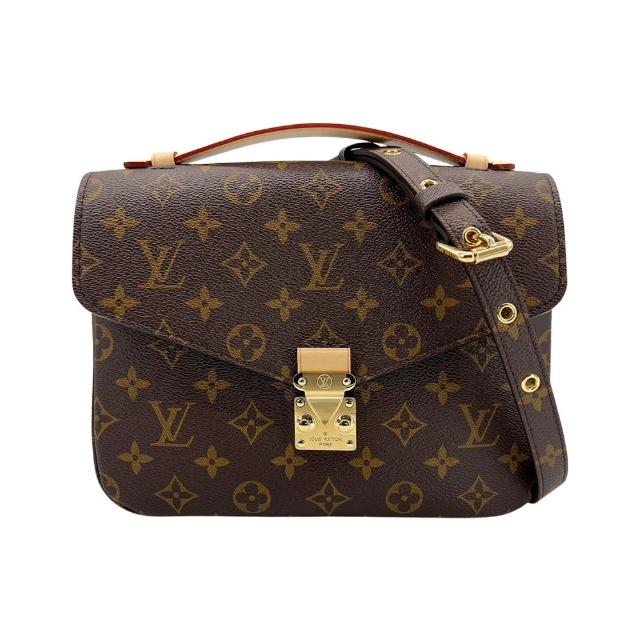 【Louis Vuitton 路易威登】Pochette Metis 字花帆布斜背郵差包(M44875-咖)
