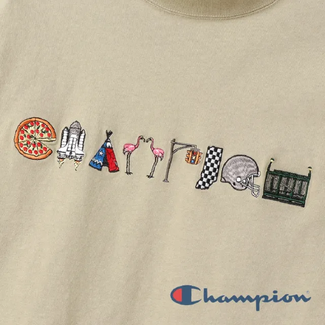 【Champion】官方直營-Womens刺繡Logo長袖Tee-女(深藍色)