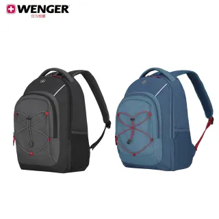 【WENGER 威戈】雙11 Wenger Mars 16吋電腦後背包 33*46*24 黑/淺藍(611987/611988)