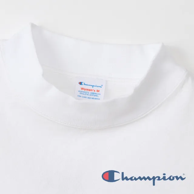 【Champion】官方直營-Womens刺繡Logo長袖Tee-女(白色)