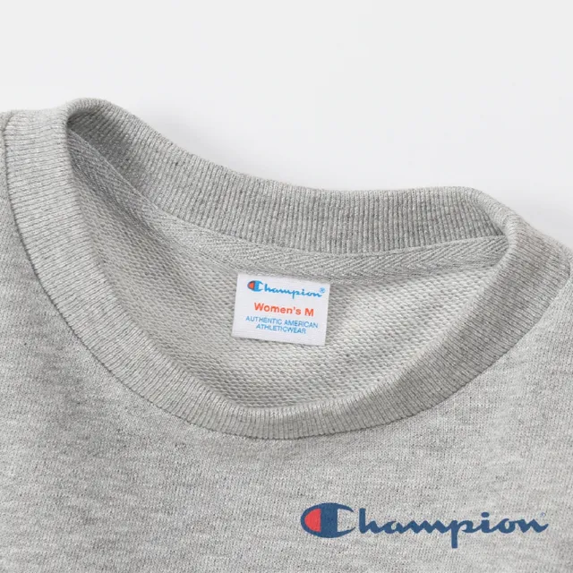 【Champion】官方直營-Womens 圓領Tokyo Logo大學長袖Tee-女(灰色)