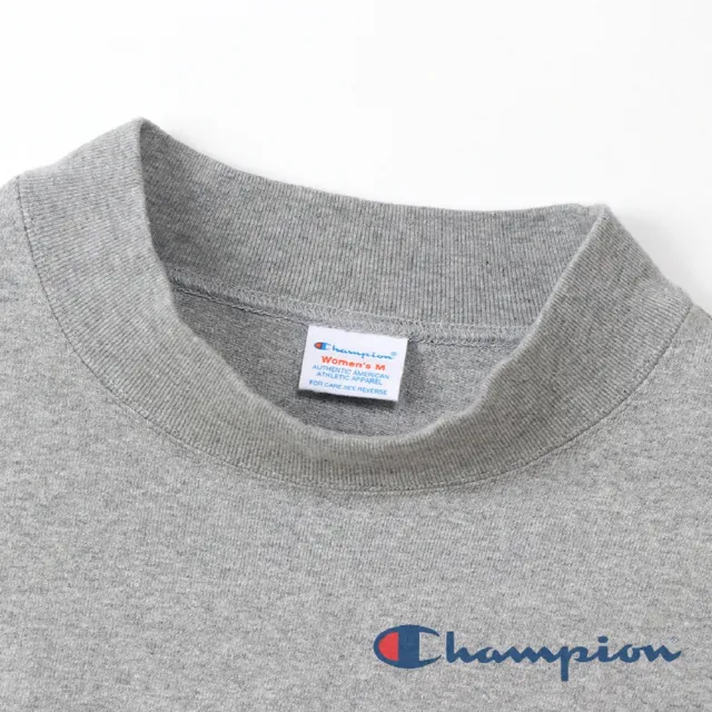 【Champion】官方直營-Womens刺繡Logo長袖Tee-女(灰色)