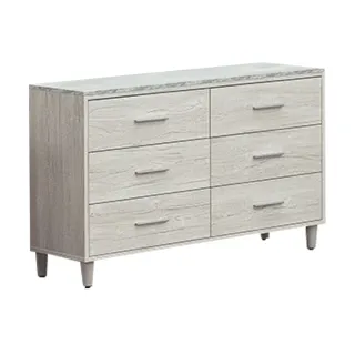 【綠活居】巴菲  淺橡4尺六抽斗櫃