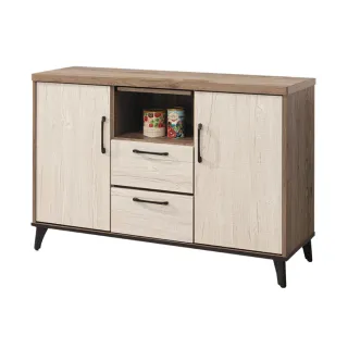 【綠活居】肯德  雙色4尺雙門二抽餐櫃