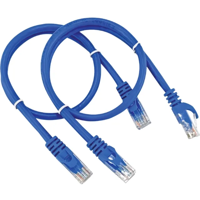 【POLYWELL】CAT6 乙太網路線 UTP 1Gbps/1000Mbps 30公分 [2入](適合ADSL/MOD/Giga網路交換器/無線路由器)