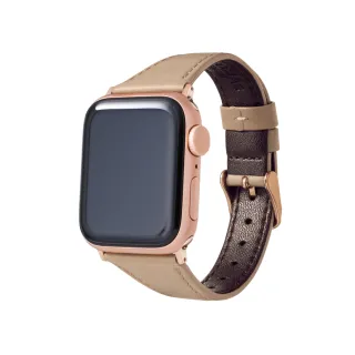 【Gramas】Apple Watch 42/44/45/49mm 莫蘭迪仕女真皮錶帶(卡及米)