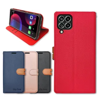【CITY 都會風】三星 Samsung Galaxy M53 5G 插卡立架磁力手機皮套 有吊飾孔