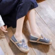 【Taroko】中華花漾拼接刺繡亞麻布休閒鞋(4色可選)