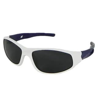 【Docomo】橡膠兒童運動眼鏡　高等級偏光鏡片　專業太陽眼鏡設計款　配戴超舒適　質感白色(抗UV400)