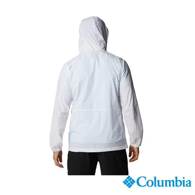 【Columbia 哥倫比亞 官方旗艦】男款- Omni-Shade UPF40防曬風衣-白色(UWJ98110WT / 2022年春夏商品)