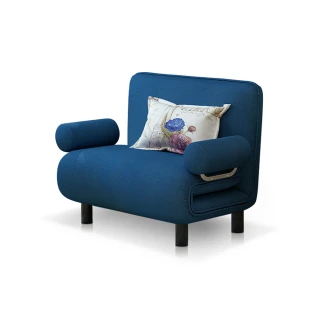 【潮傢俬】TIMES小時代-5段調節扶手沙發床-寧靜藍(幅68/沙發床)