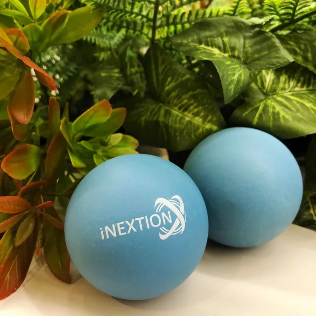 【INEXTION】Therapy Balls 筋膜按摩療癒球 2入組 - 淺藍(50D 天然橡膠按摩球 台灣製)