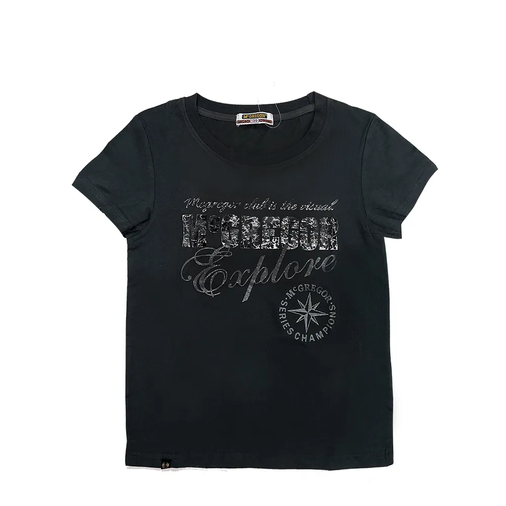 【MCGREGOR 瑪格麗格】超優質純棉短袖圓領T恤-男童(151719品牌LOGO印花圖騰)