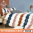 【AGAPE亞加．貝】2023新色《多款任選》MIT台灣製 舒柔棉 雙人加大6x6.2尺四件式被套床包組(百貨專櫃精品)