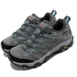 【MERRELL】登山鞋 Moab 3 GTX 女鞋 灰 黑 防水 Vibram 戶外 Gore-Tex 支撐 避震(ML035826)