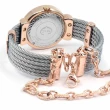【CHARRIOL 夏利豪】St-Tropez 鈦 心形小秒盤鎖鏈鋼索手錶-30mm(ST30PD560058)