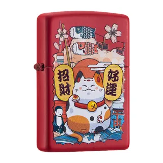 【Zippo官方直營】好運招財貓防風打火機(美國防風打火機)