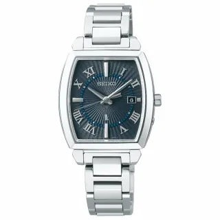 【SEIKO 精工】LUKIA浪漫人魚太陽能藍寶石鈦金屬酒桶型 27.4mm 兩色可選(SSQW057J/SSQW059J)