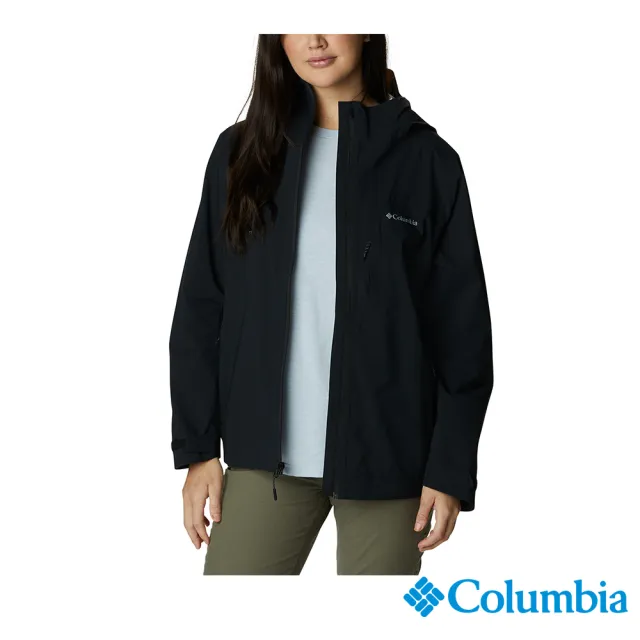 【Columbia 哥倫比亞 官方旗艦】女款-Omni-Tech 防水外套-黑色(UWR03790BK / 2022年春夏商品)