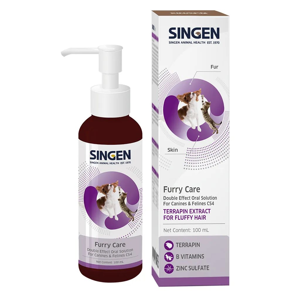 【SINGEN 信元發育寶】犬貓用雙效爆毛靚膚口服液-100ml/罐(犬貓保健食品)