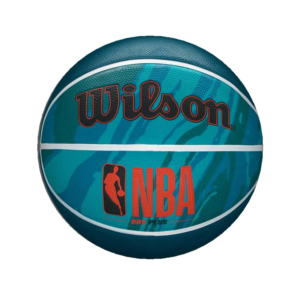 【WILSON】NBA DRV系列 PLUS 火紋藍 橡膠 籃球(7號球)